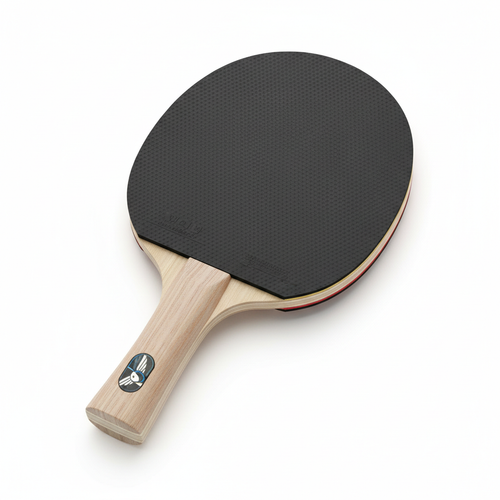 Ping pong paddle on white background